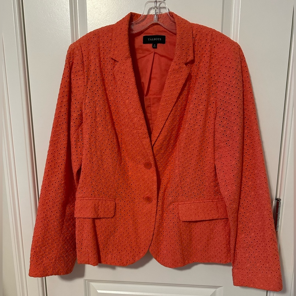 Coral Eyelet Talbots Blazer
